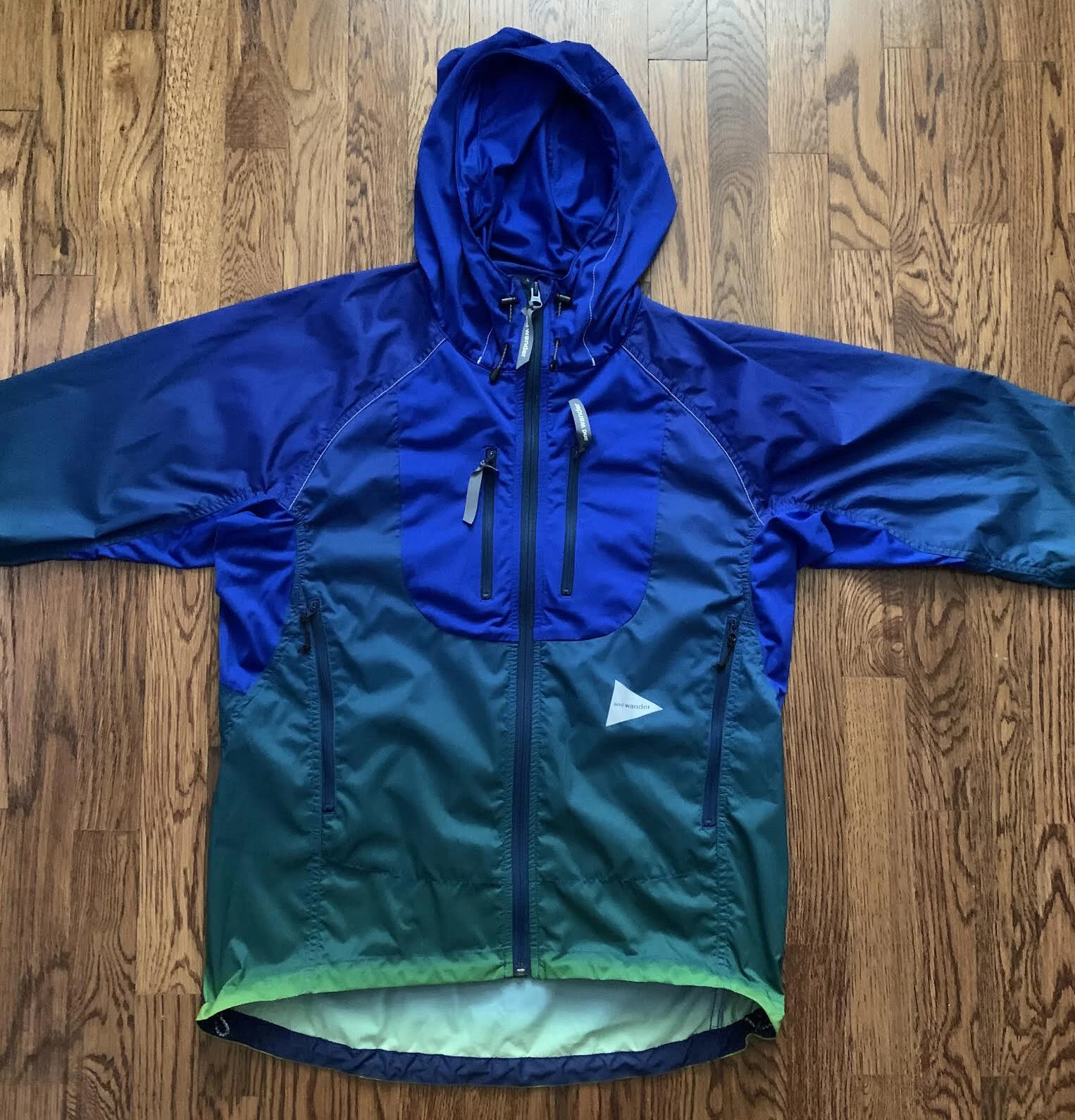 ジャケット・アウター ohotoro 2019 vincent coat-blue And Wander Colorful Ombre Windbreaker Jacket (Size 3) — RootsBK